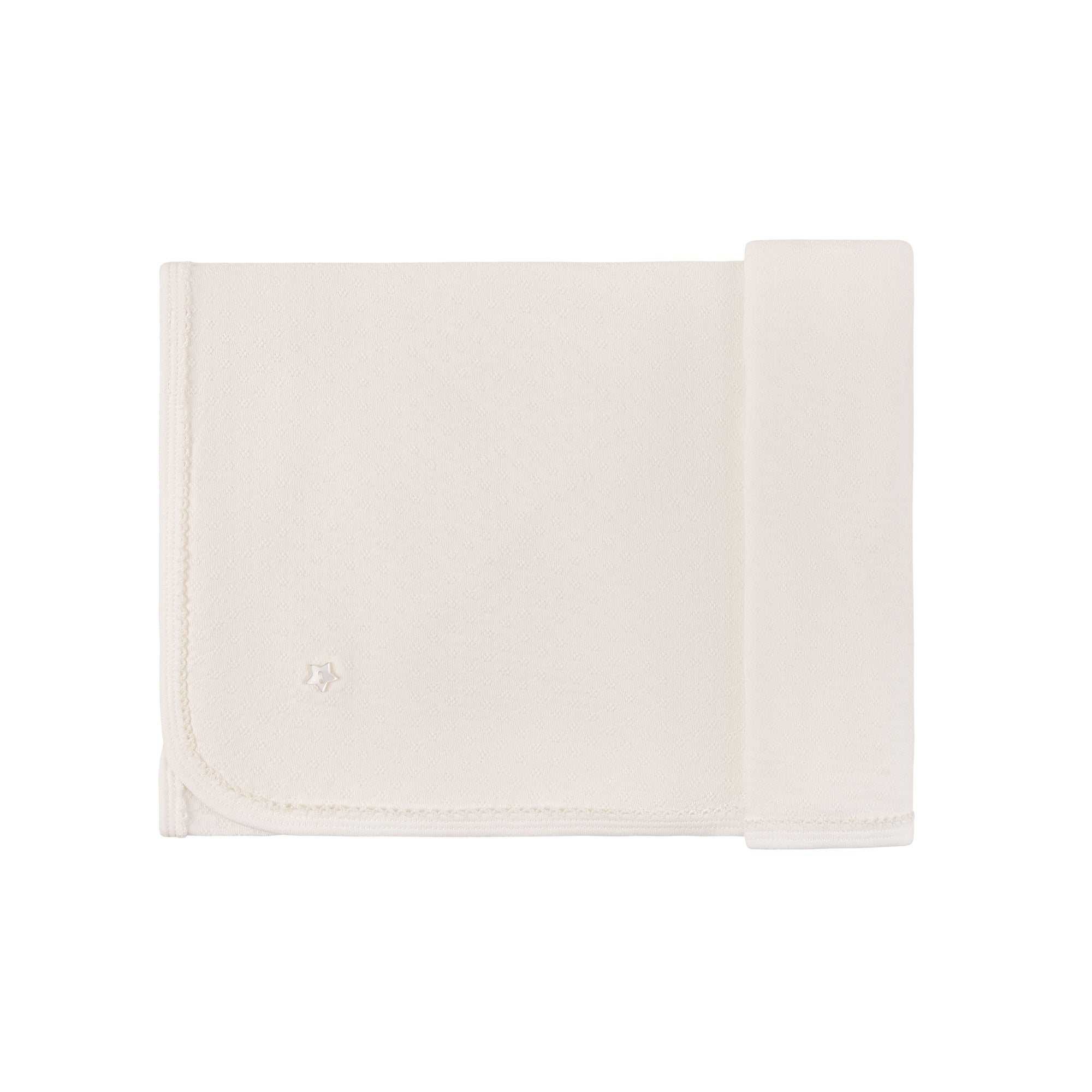 Heart and Star Button Pointelle Collection - Blanket