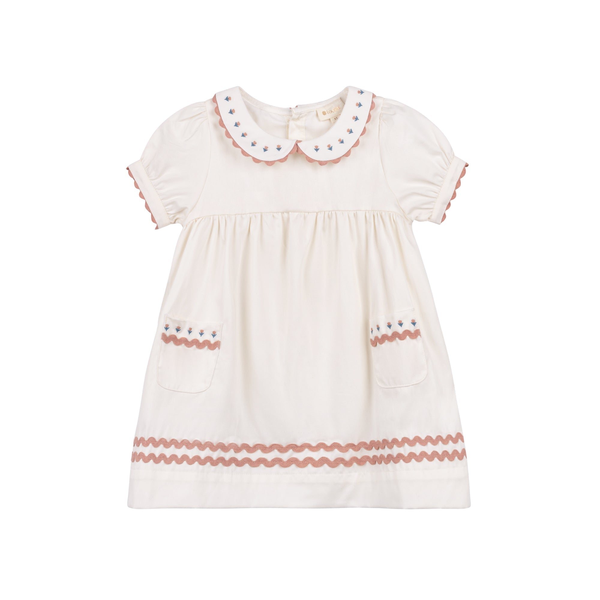 Tulip Collar Short Sleeve Linen Dress – Wave Collection