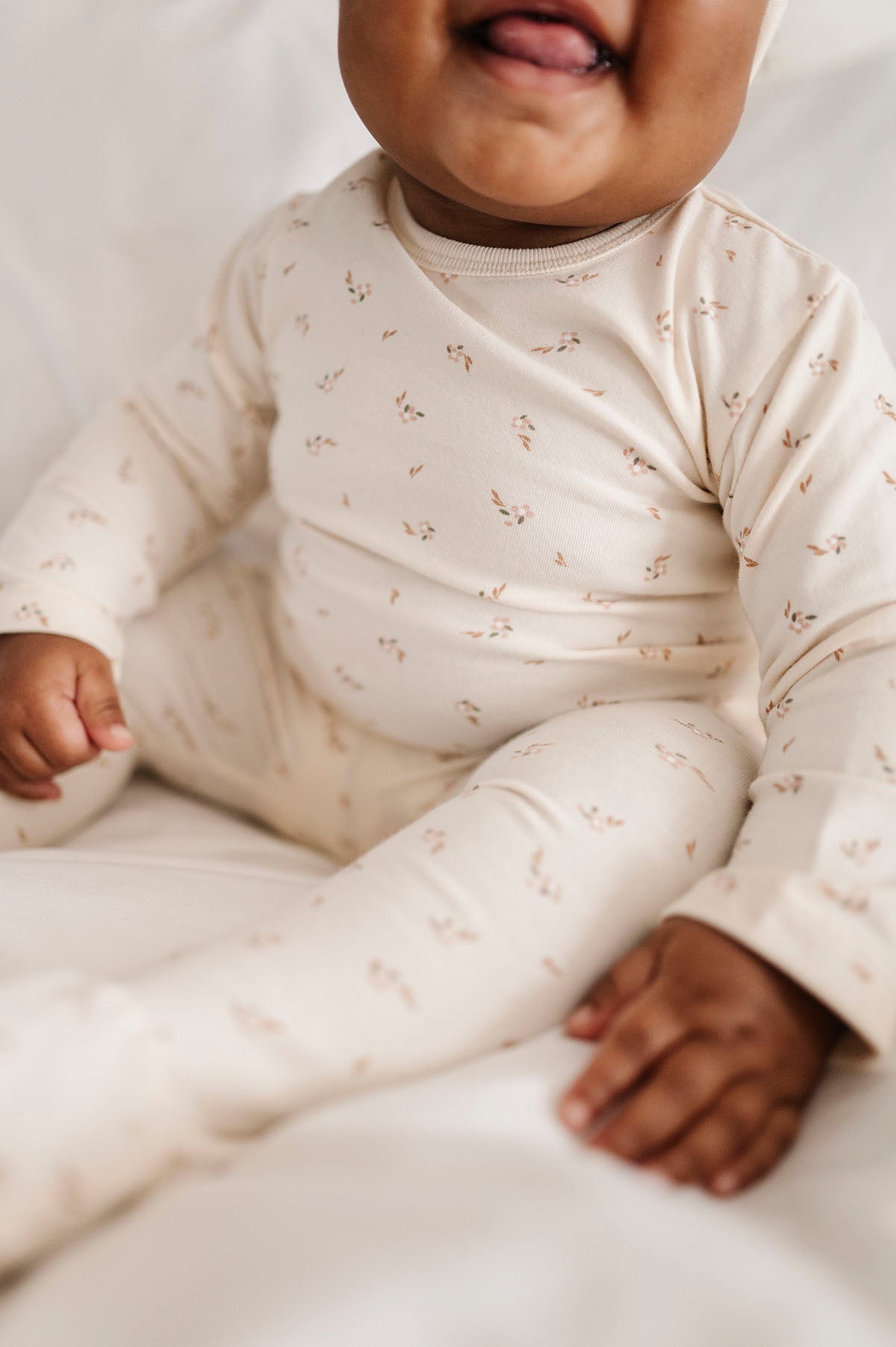 Cotton - Printed Floral - Footies