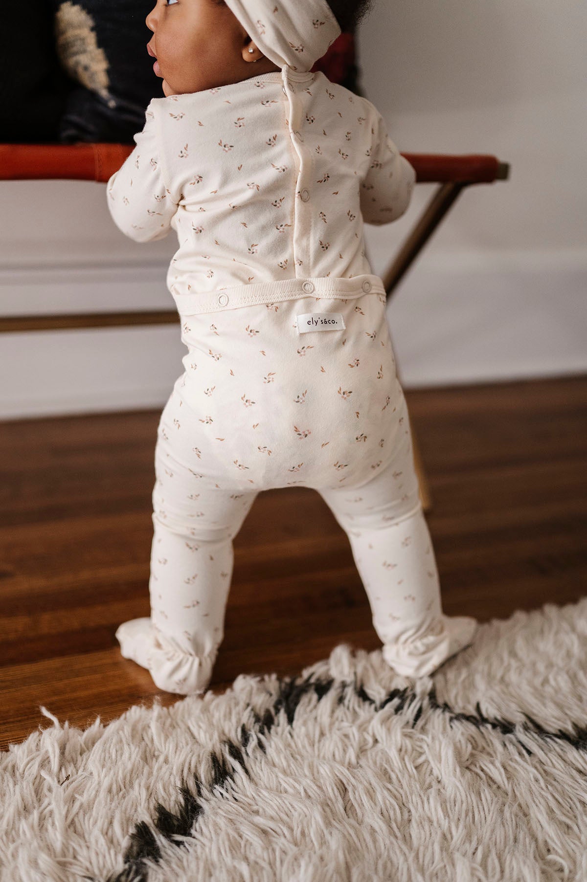 Cotton - Printed Floral - Footies