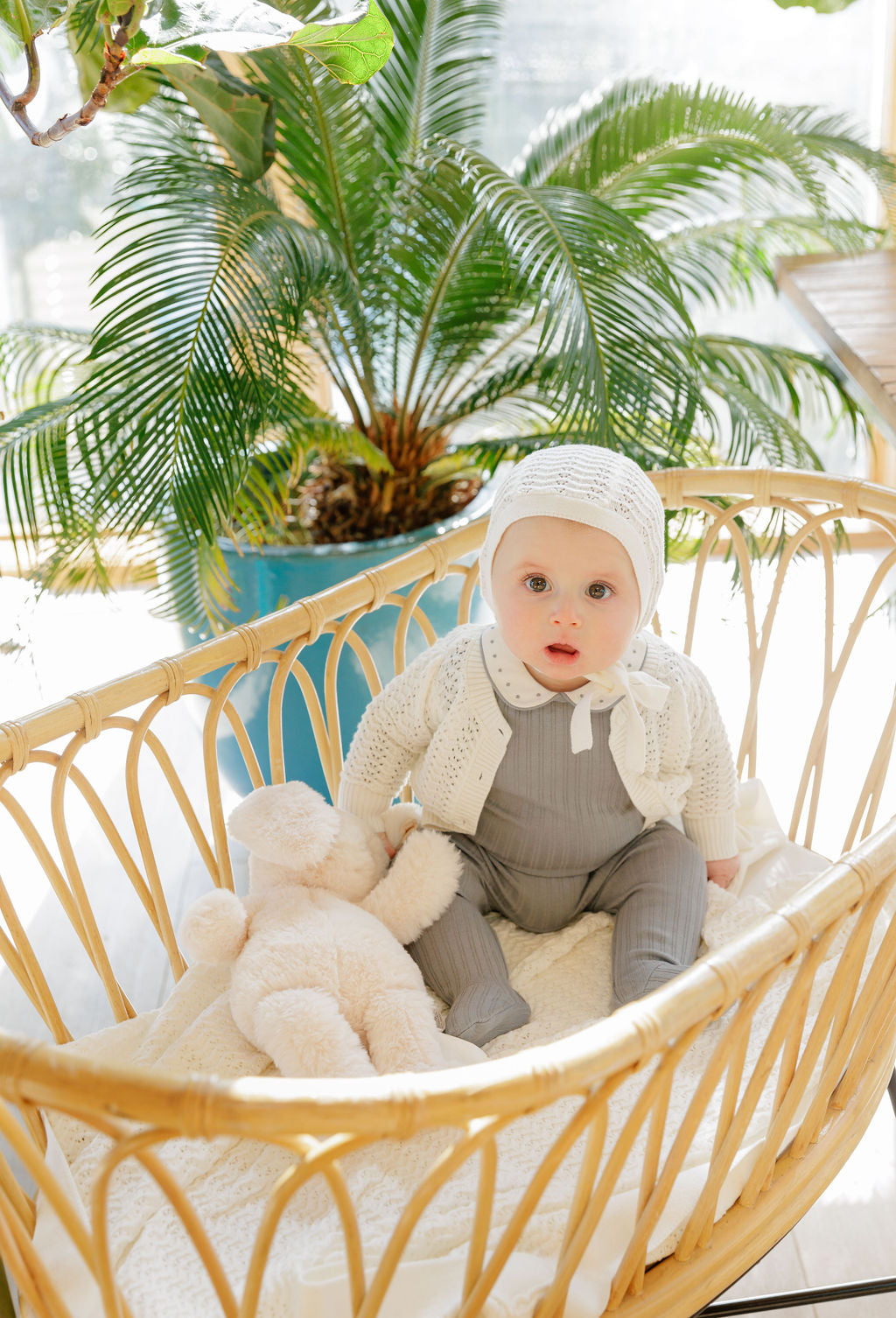 Wave Collection - Knit Pointelle Blanket