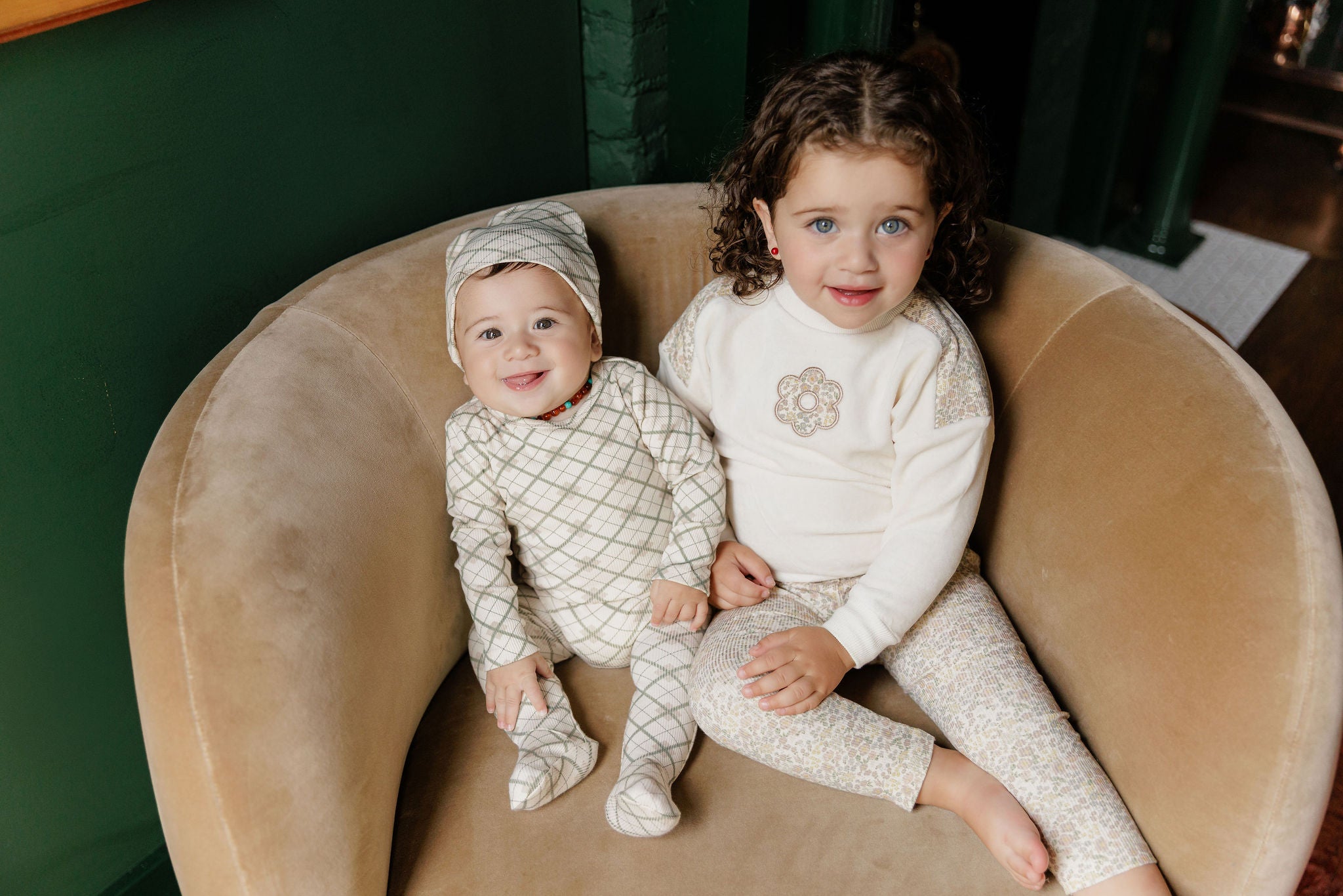 Cotton Plaid Print Collection - Footie