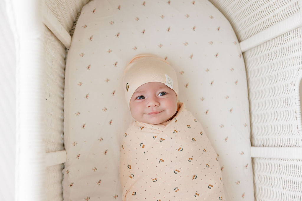 2 Pack Baby&#39;s choice Cherry Print Collection Muslin Swaddle
