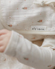 Jersey Cotton Floral Grid Collection - Footie + Bonnet