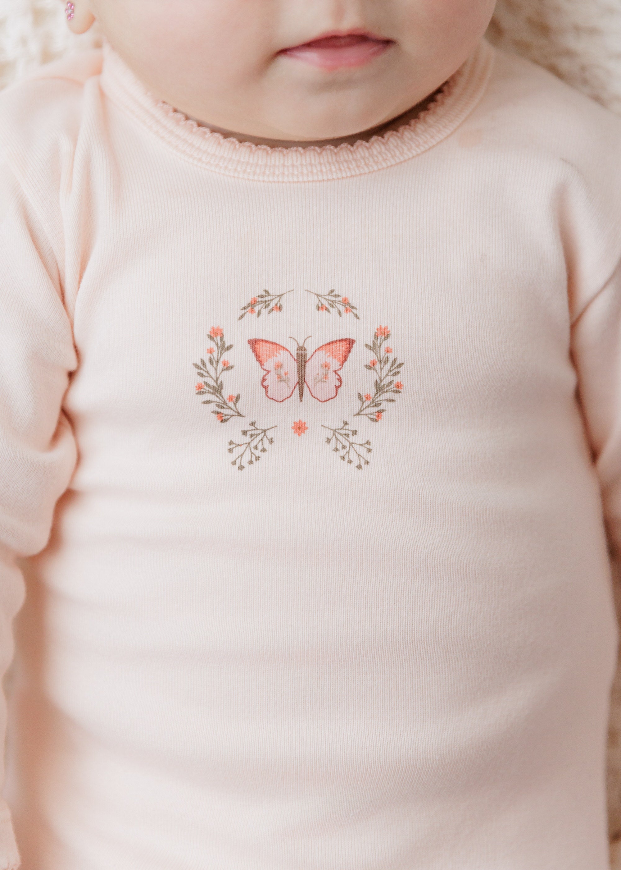 Garden Floral Center Collection - Footie + Beanie