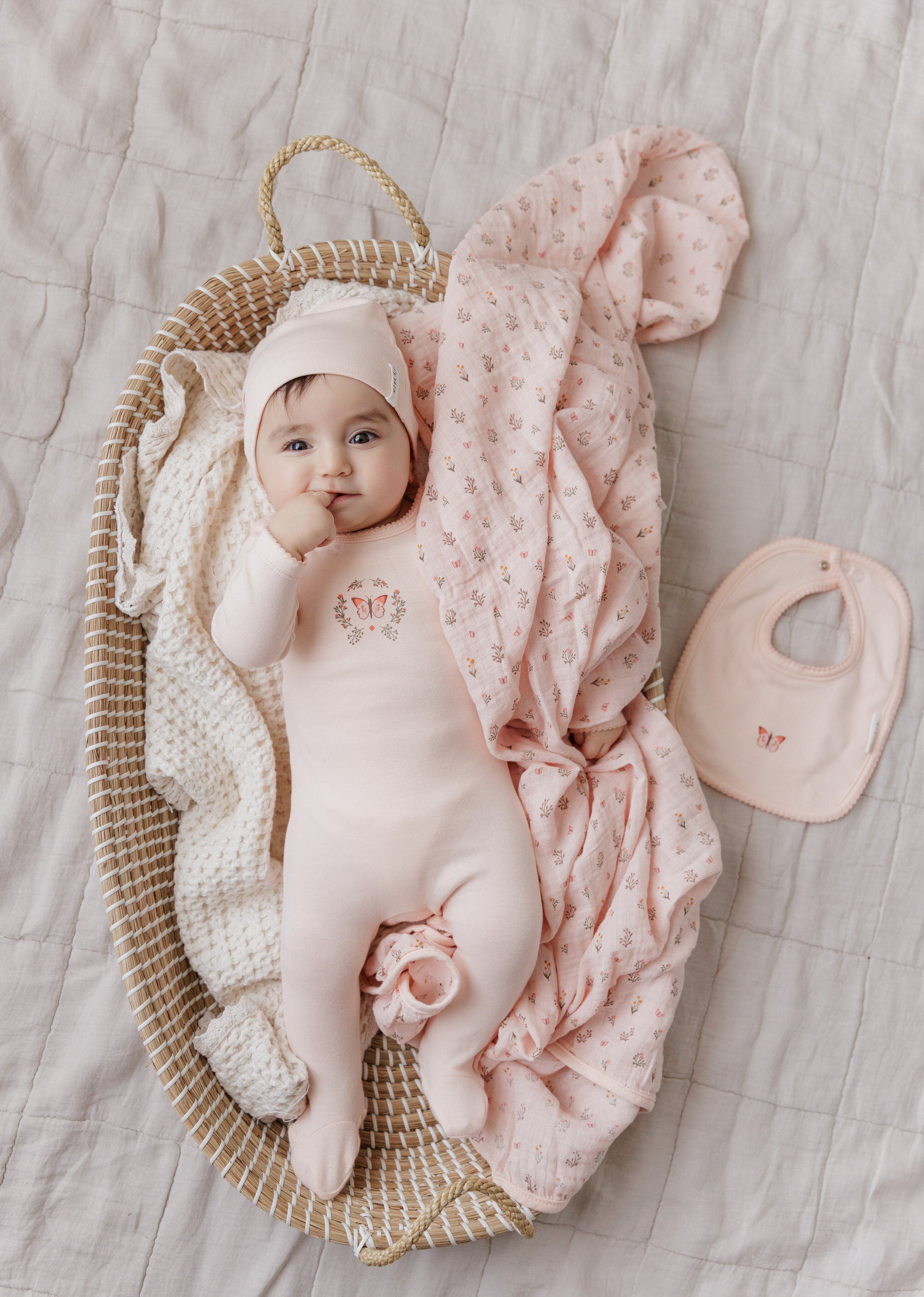 Garden Floral Print Collection - Muslin Bib