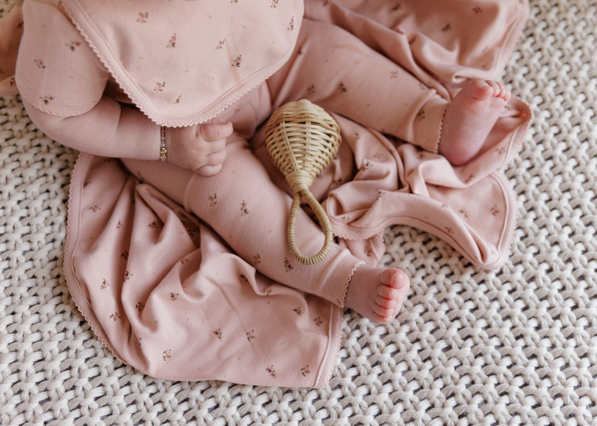 Girls floral print cotton lounge set
