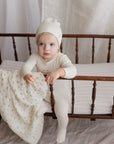 Garden Floral Center Collection - Footie + Beanie