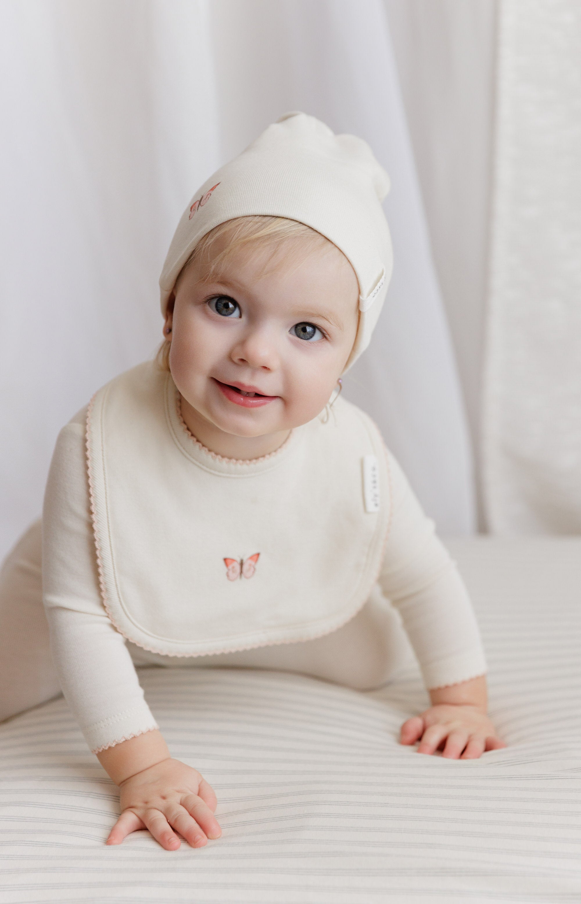 Garden Floral Center Collection - Footie + Beanie