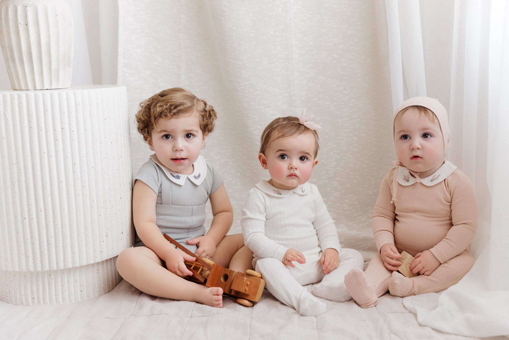 Organic Cotton Embroidered Collar Collection - Blanket