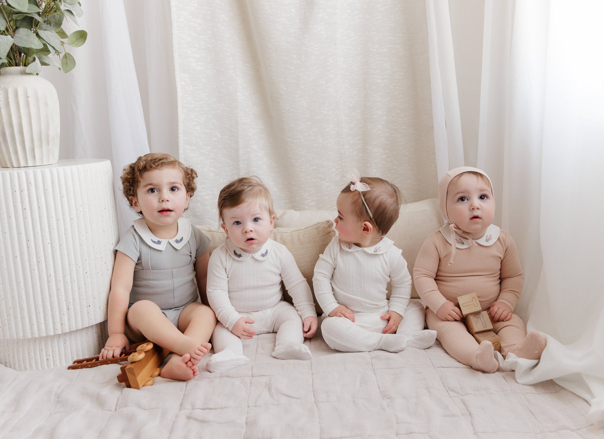 Organic Cotton Embroidered Collar Collection - Take Me Home Set