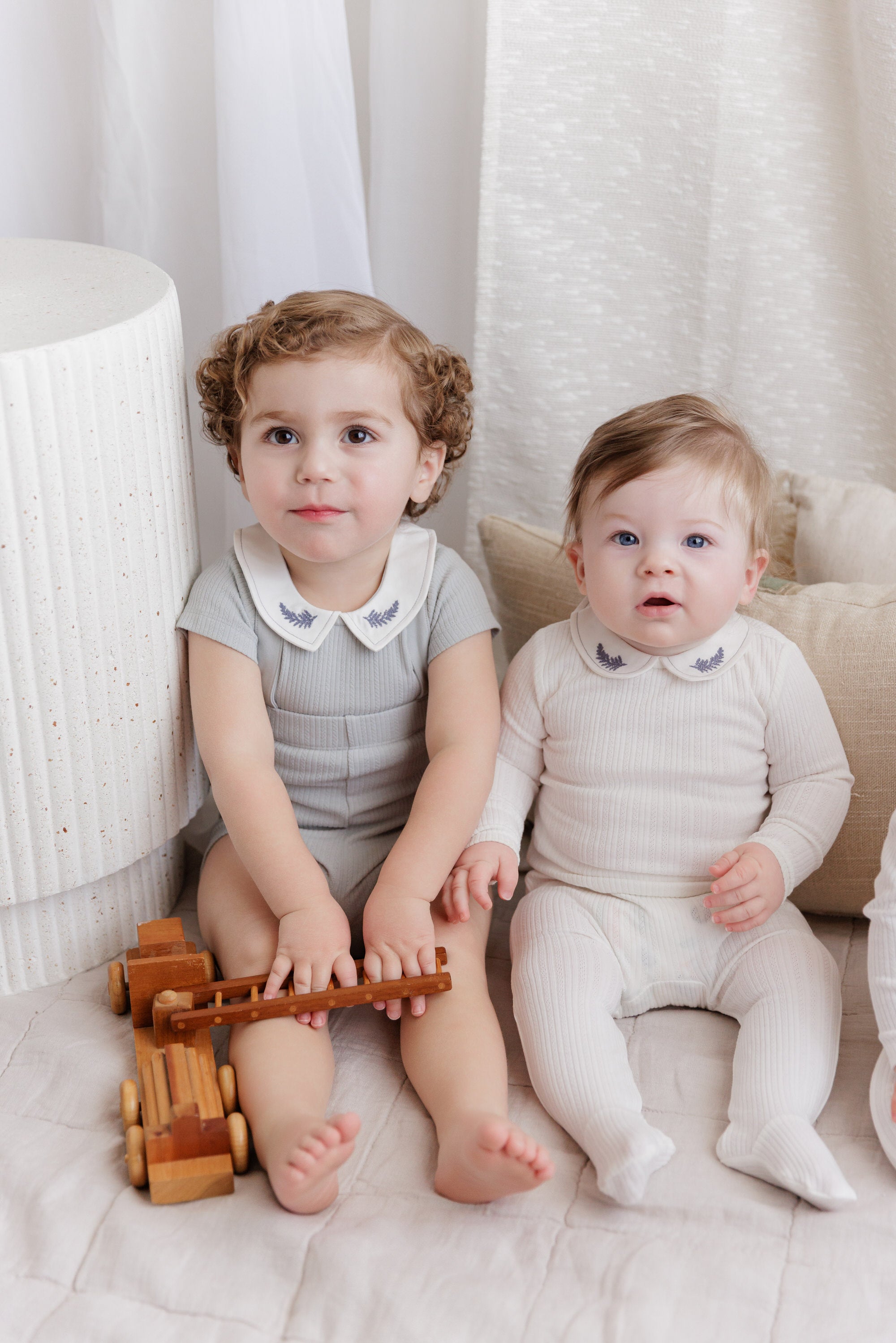 Organic Cotton Embroidered Collar Collection - Take Me Home Set