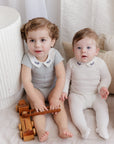 Organic Cotton Embroidered Collar Collection - 2Pc Set -Boys