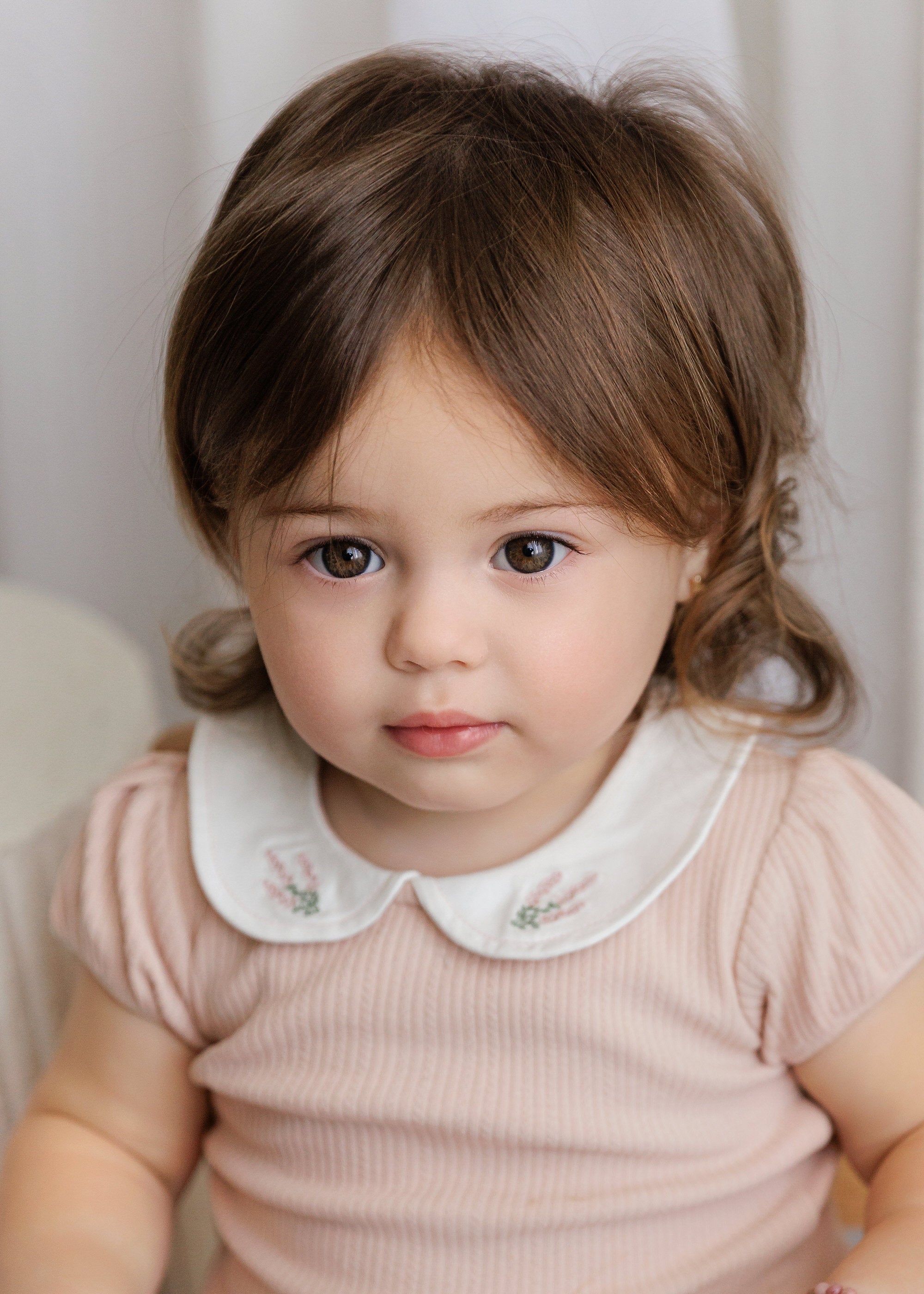 Organic Cotton Embroidered Collar Collection - 2Pc Set