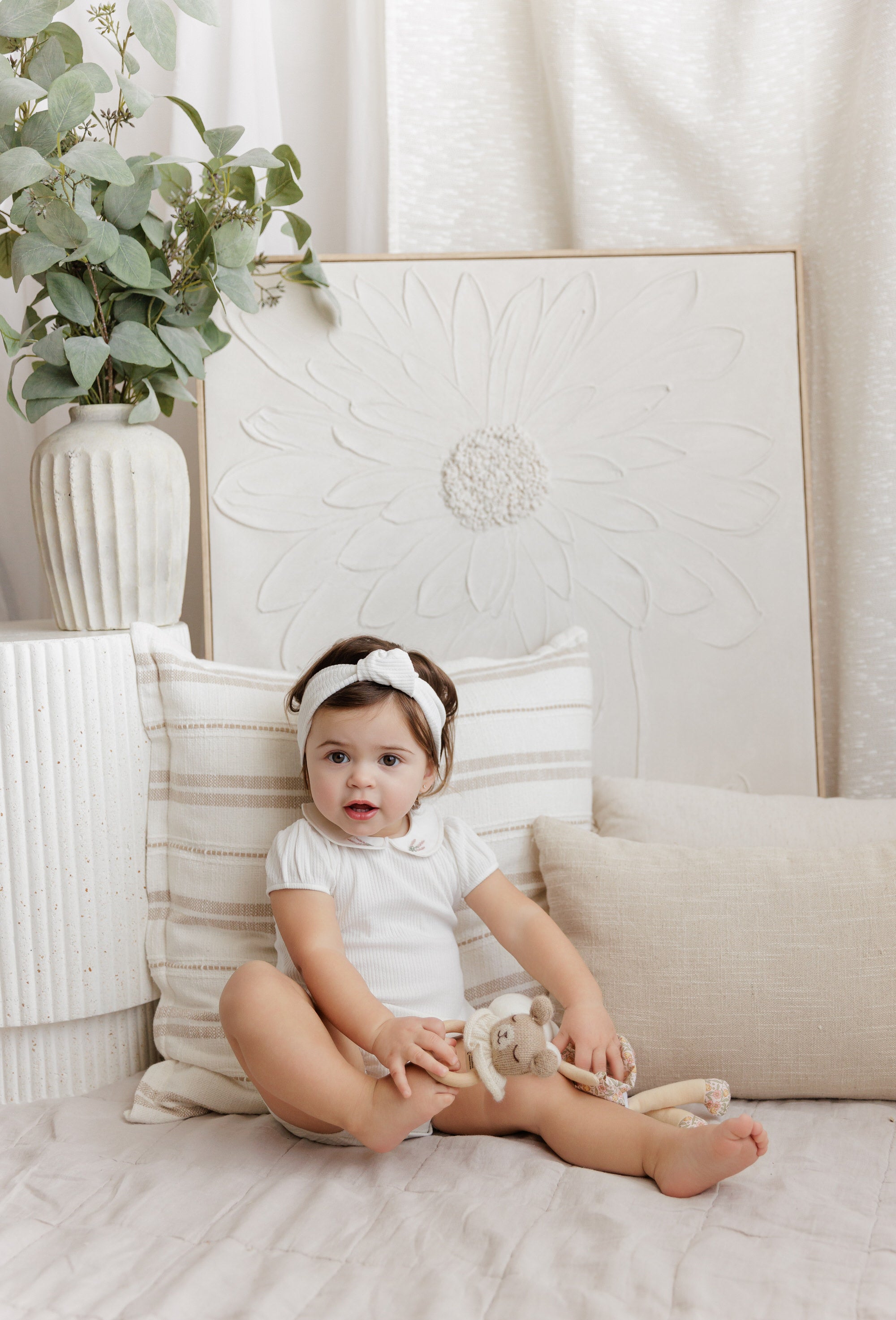 Organic Cotton Embroidered Collar Collection - Romper