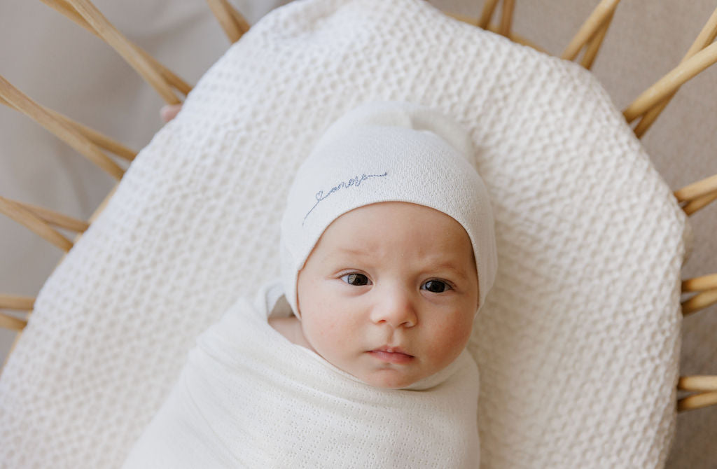 Organic Cotton Amore Pointelle Collection - Blanket