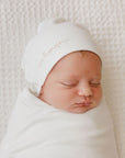 Organic Cotton Amore Pointelle Collection - Footie + Beanie