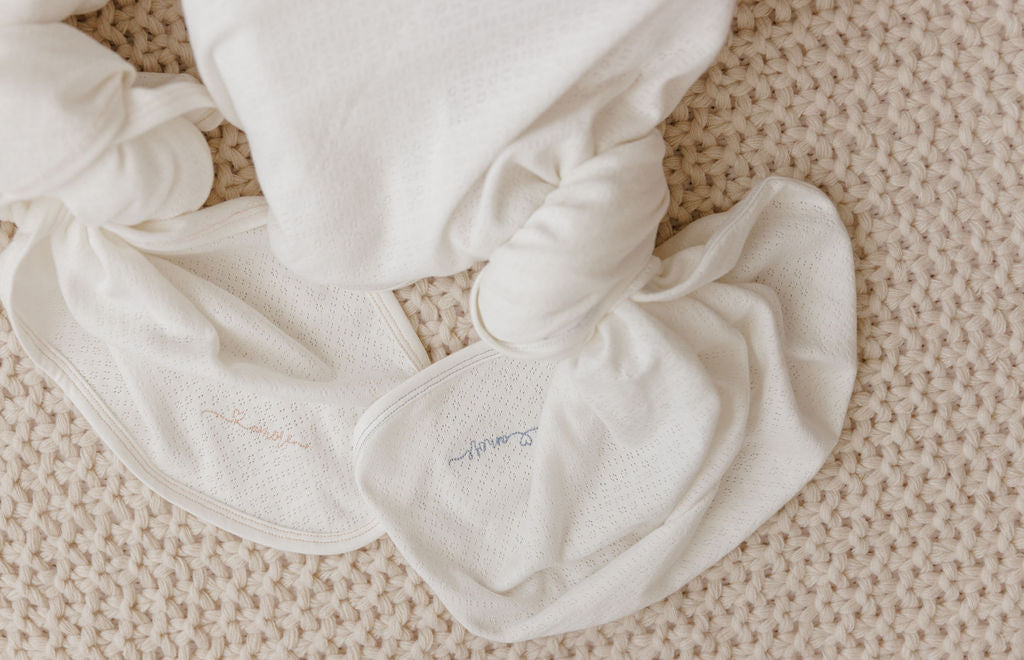 Organic Cotton Amore Pointelle Collection - Blanket