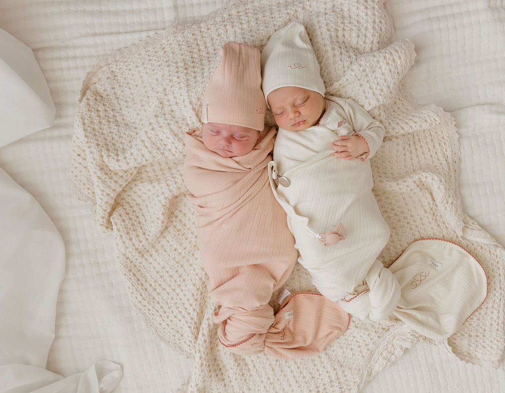 Cotton Little One Collection - Footie + Beanie