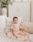Heart and Star Button Pointelle Collection - Blanket