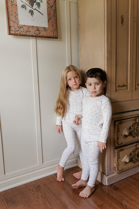 Organic Cotton Cluster Flower &amp; Leaf  Collection - Lounge Set