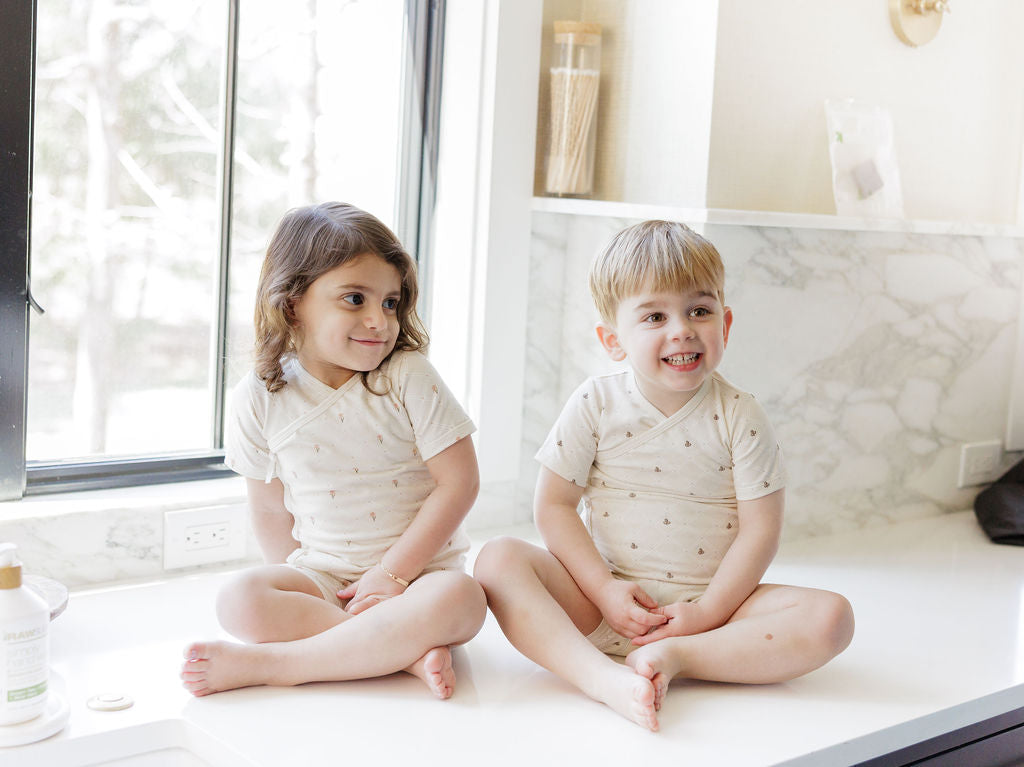 Jersey Cotton Floral Grid Collection - Lounge Set