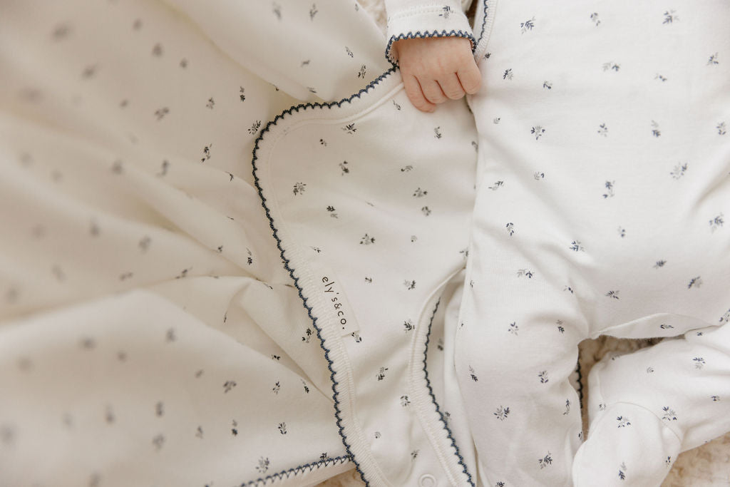 Organic Cotton Cluster Flower &amp; Leaf  Collection - Bib
