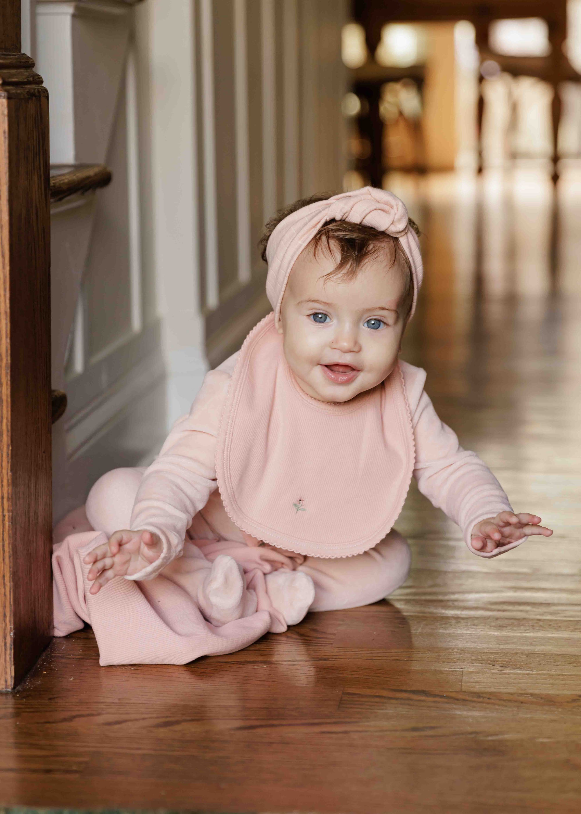 Velour Pocket Full of Flowers Collection - Footie + Cotton Beanie