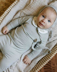 Organic Wide Rib Embroidered Scallop Collar Collection - Paci Clip