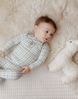 Modal French Terry Plaid Sheep Collection - Footie