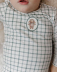 Modal French Terry Plaid Sheep Collection - Footie