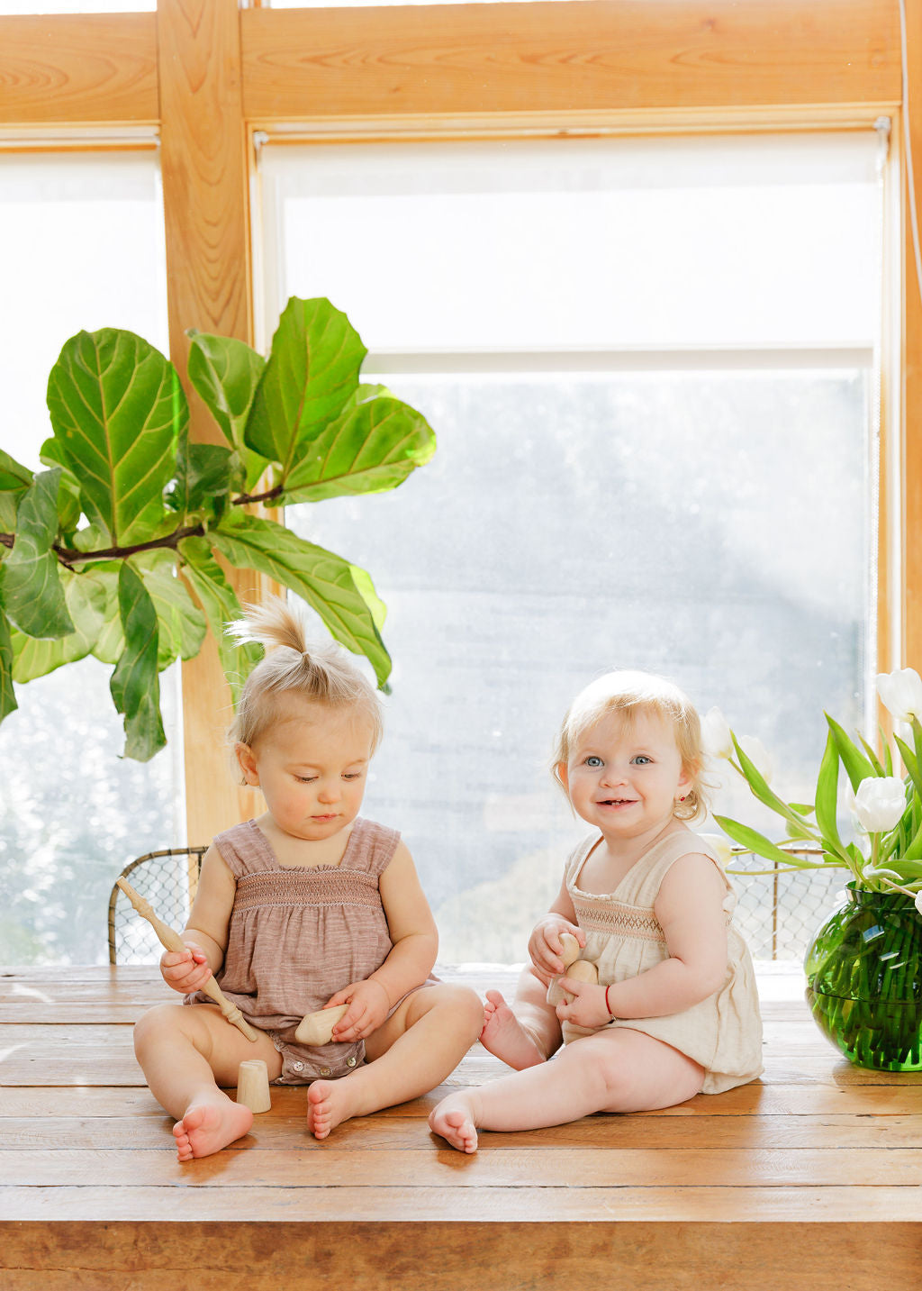 Stitch Collection - Smocked Linen Romper