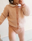 Bubble Knit Collection - Ribbed Overalls