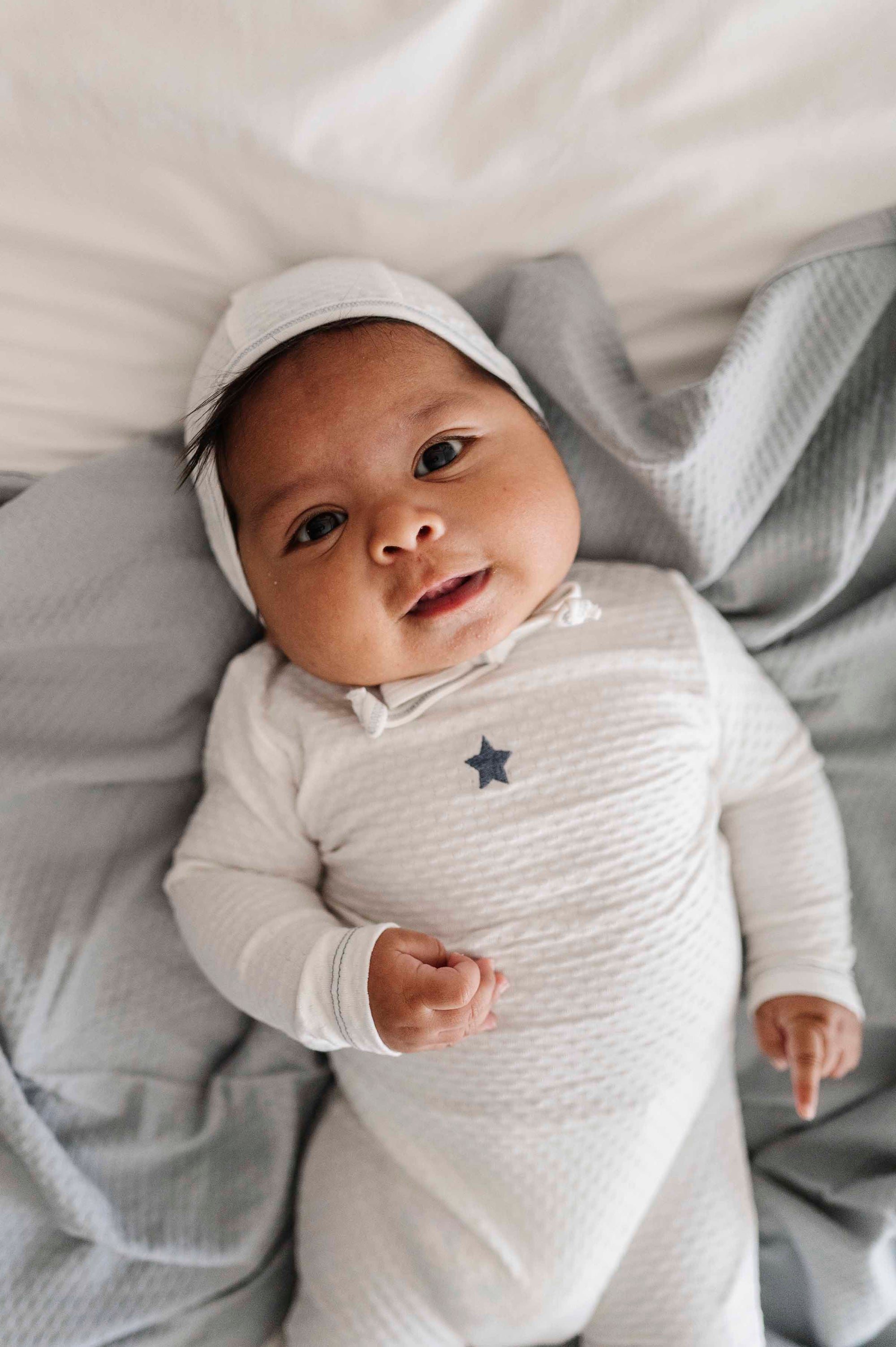 Cotton - Embroidered Heart and Star Collection - Blanket