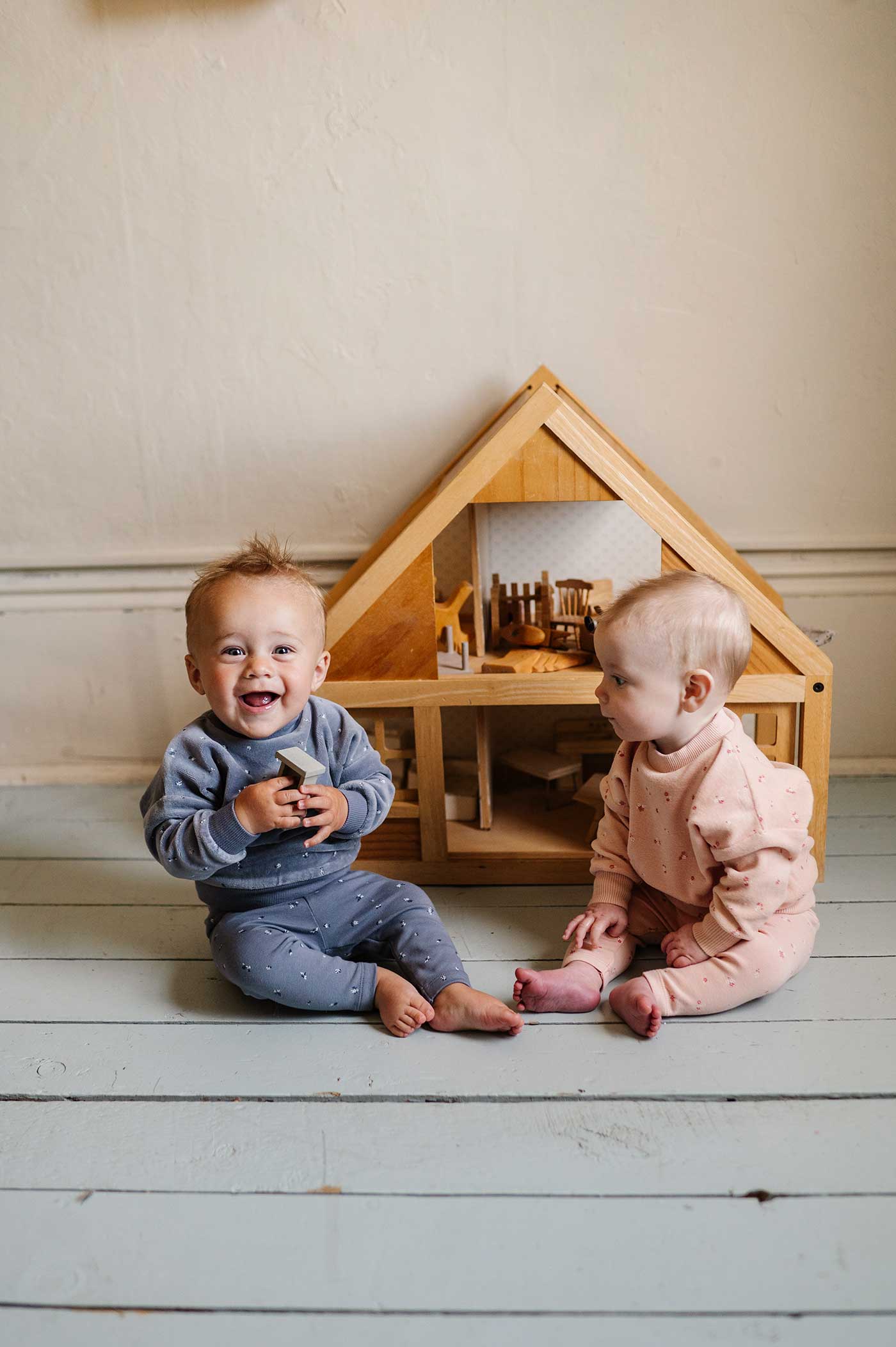 Velour Cluster Flower &amp; Leaf Collection - Velour Top and Cotton Legging Lounge Set