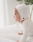 Cotton - Embroidered Heart and Star Collection - Bonnet