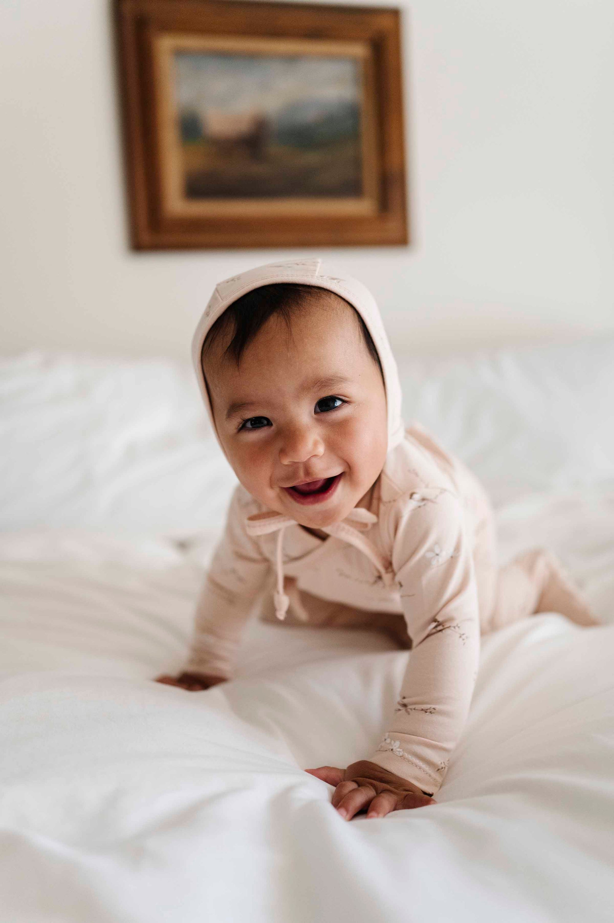 Jersey Cotton - Vintage Birds Collection - Bonnet