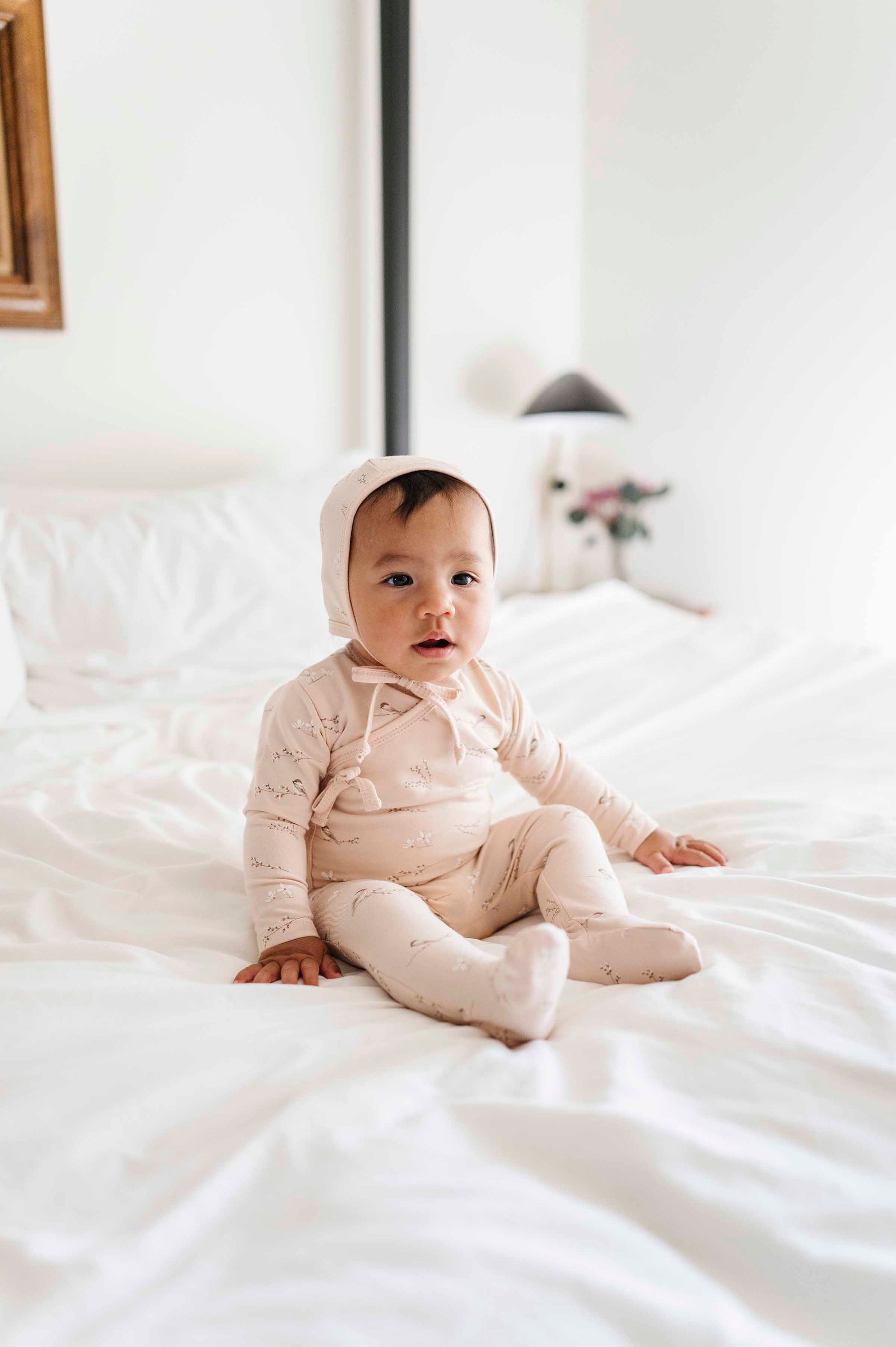 Jersey Cotton - Vintage Birds Collection - Bonnet