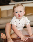 Ribbed Cotton - Raspberries Collection - Short Sleeve Lounge Set