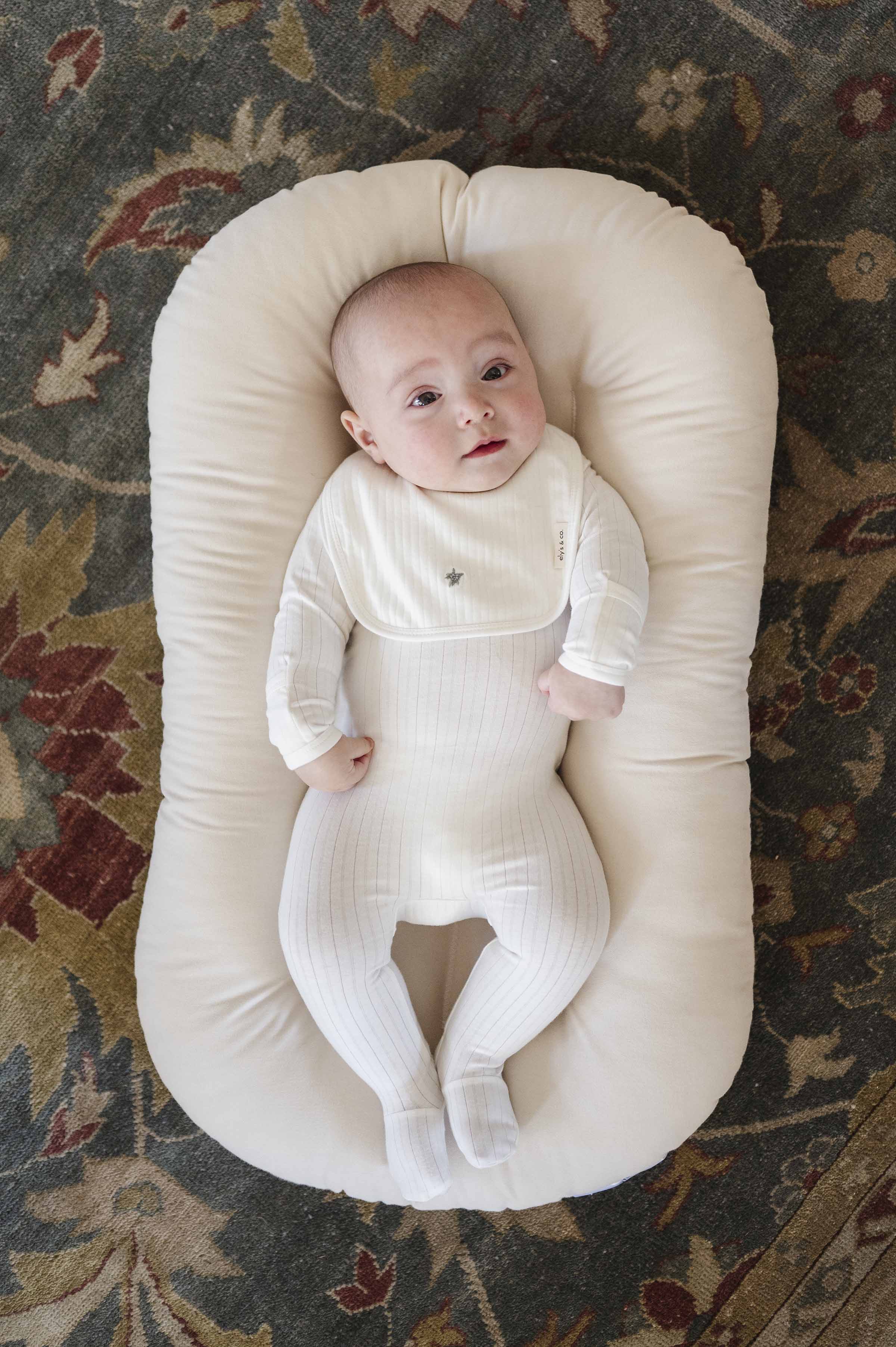 Wide Rib Cotton -  Rosebud Collection - Bib
