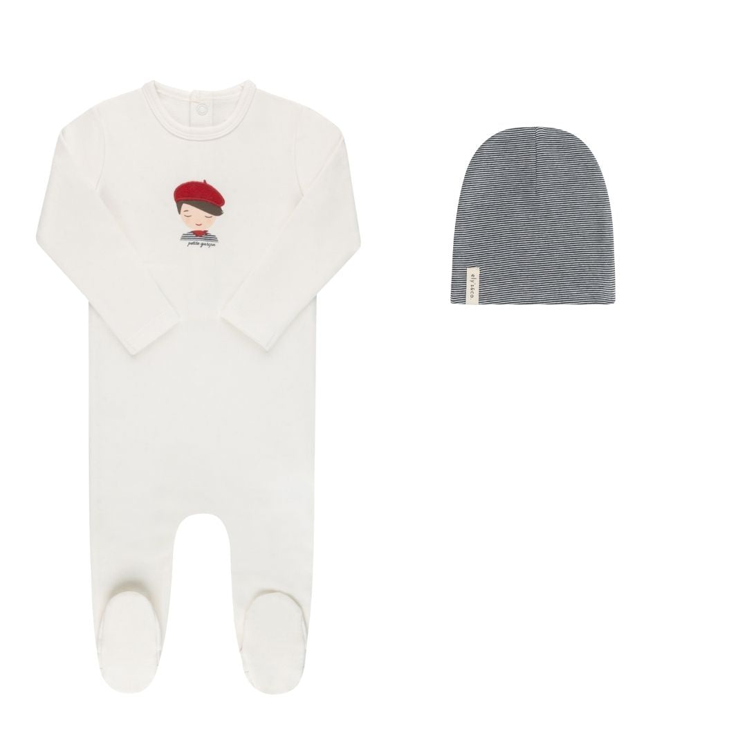French Terry - French Kids Collection - Footie + Beanie