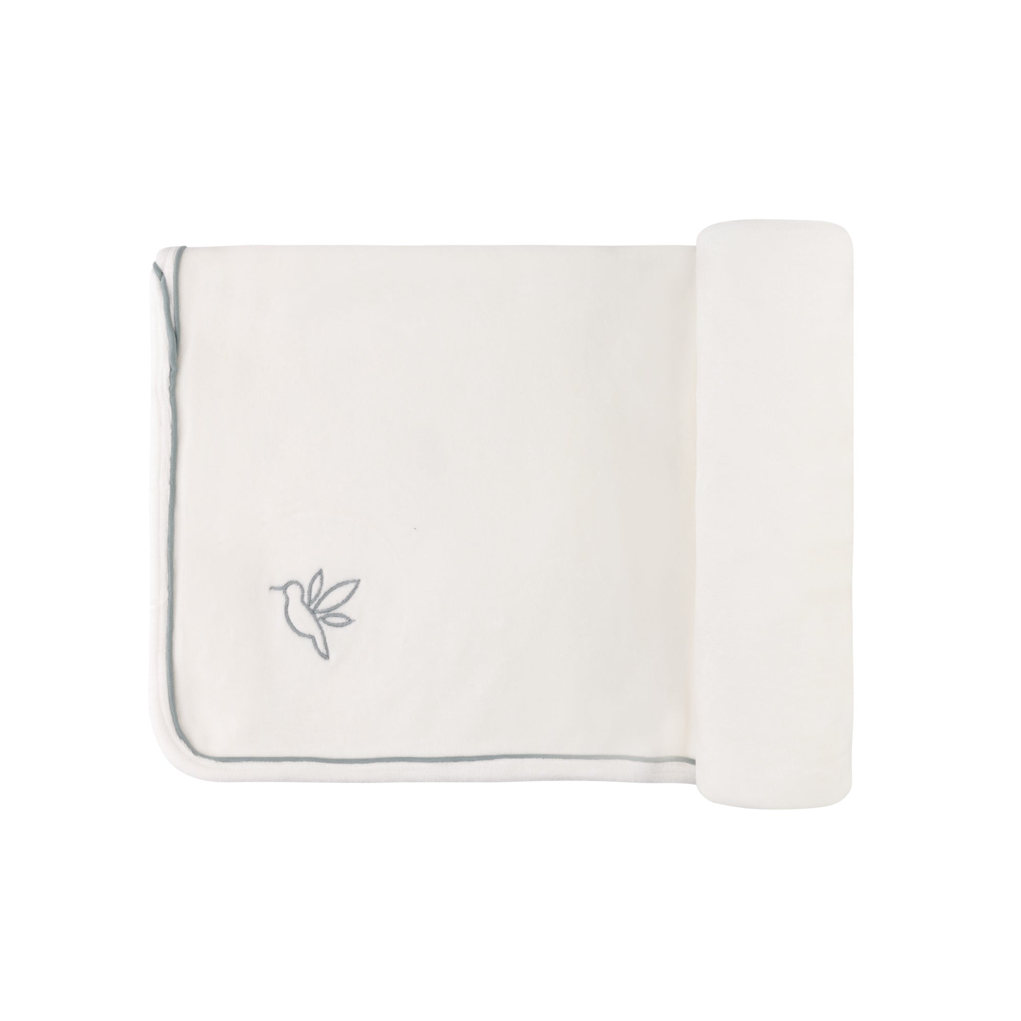 Velour Embroidered Bird &amp; Butterfly Collection - Blanket