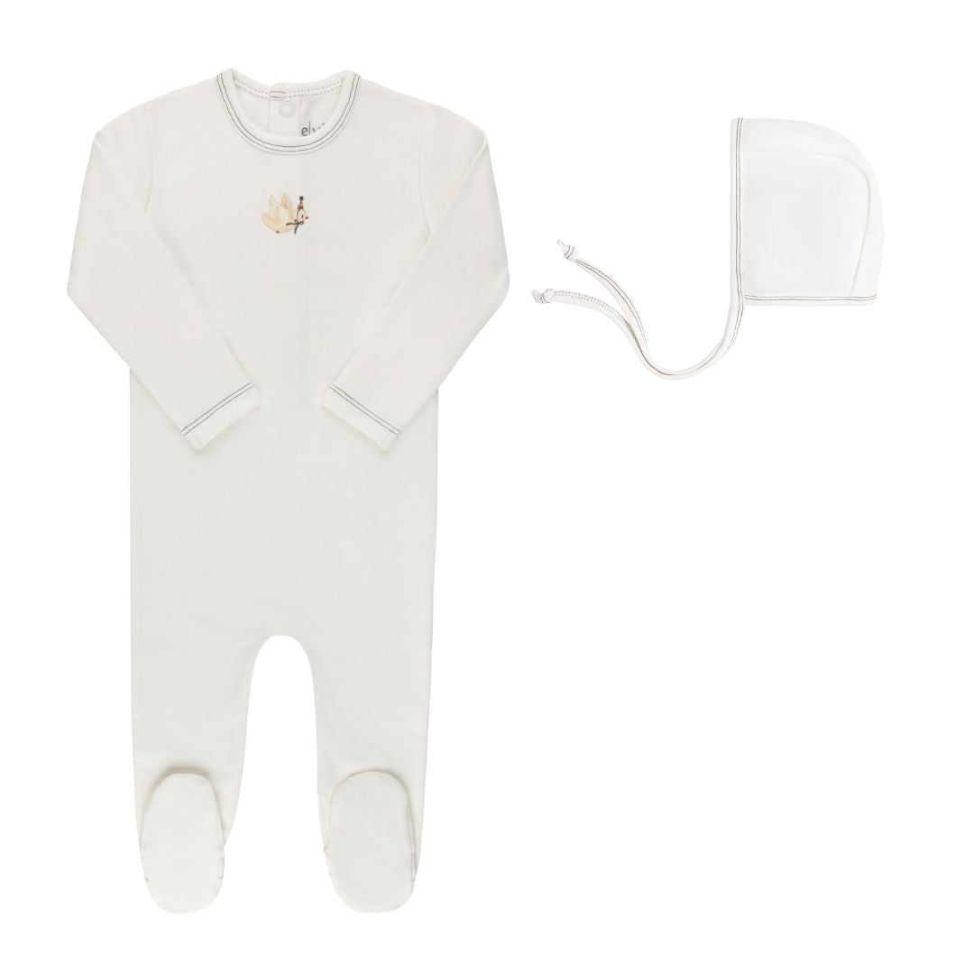 Organic French Terry - Bird Collection - Footie + Bonnet