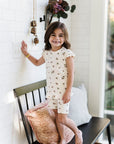 Ribbed Cotton - Raspberries Collection - Short Sleeve Lounge Set