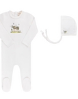 Watercolor Cradle Collection - Footie + Bonnet