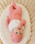 Absorbent Pink Floral Drool Bibs