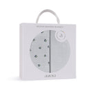 Blue muslin swaddle set packaging