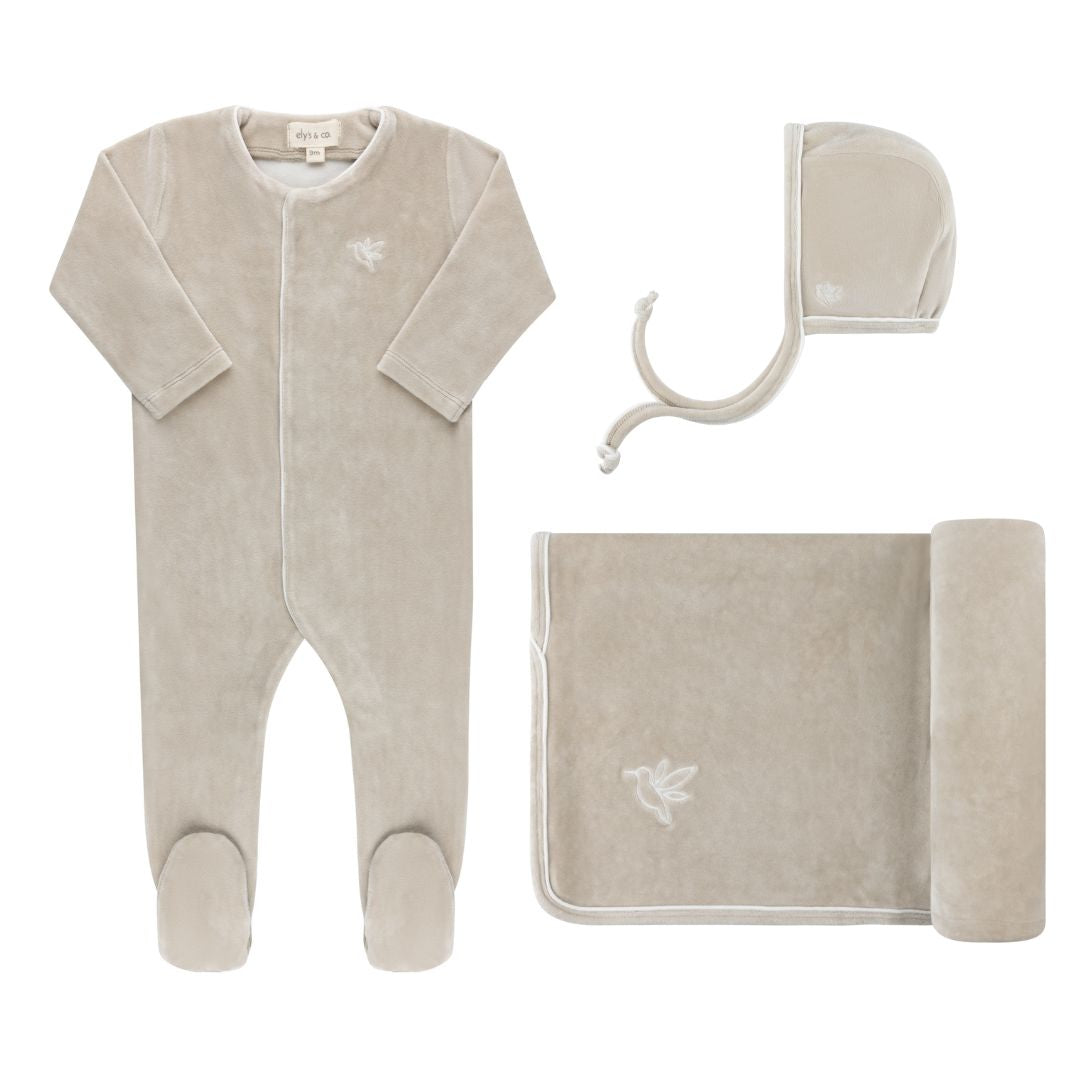 Velour Embroidered Bird &amp; Butterfly Collection - Take Me Home Set