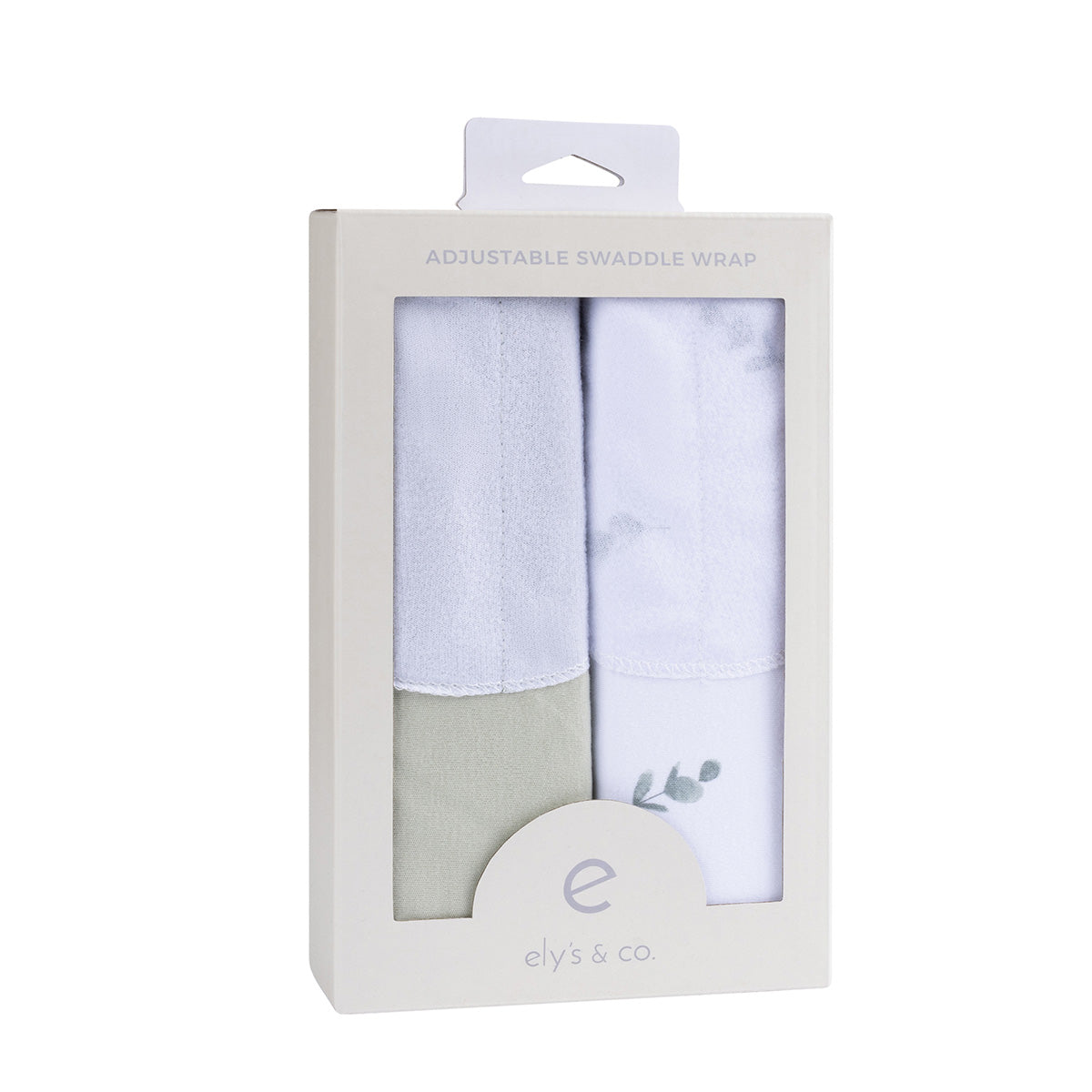 Eucalyptus & Sage Adjustable Swaddle Blanket Packaged 