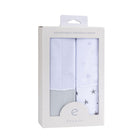 Grey Stars Adjustable Swaddle Blanket packaged